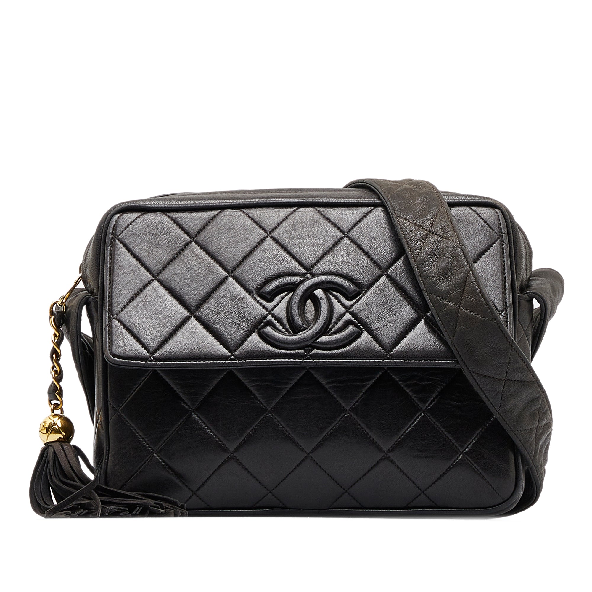 Cra-wallonieShops Revival, Black Chanel CC Matelasse Tassel Camera Bag