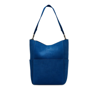 Blue Celine Medium Seau Sangle Bucket Bag - Designer Revival