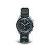 Black Omega x Swatch Quartz Bioceramic Moonswatch Mission to the Moon August Watch - Designer Revival