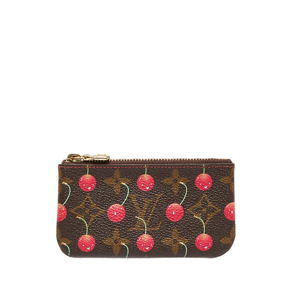 Brown Louis Vuitton Monogram Cherry Pochette Cles Coin Pouch