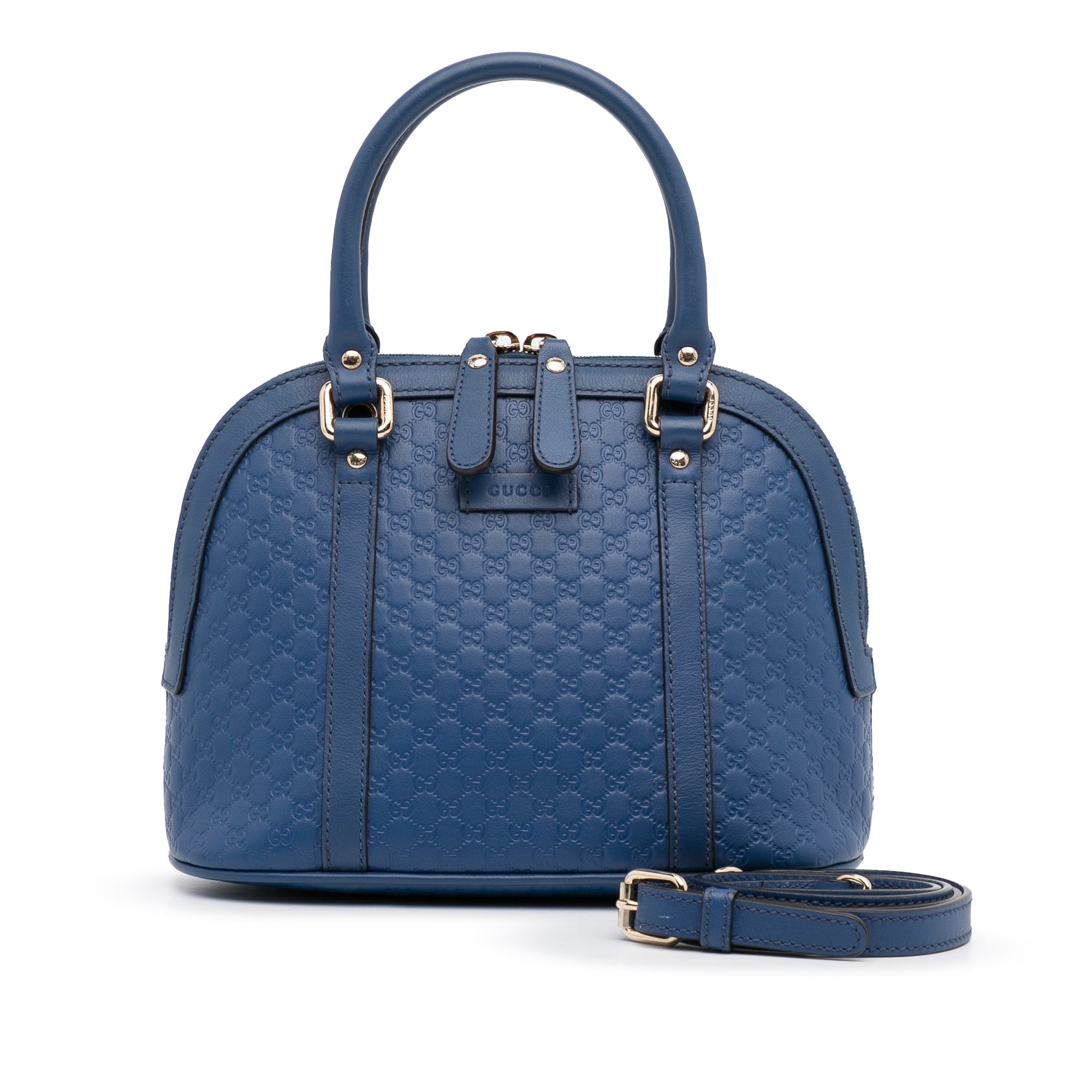 Blue Gucci Mini Microguccissima Dome Satchel – Designer Revival