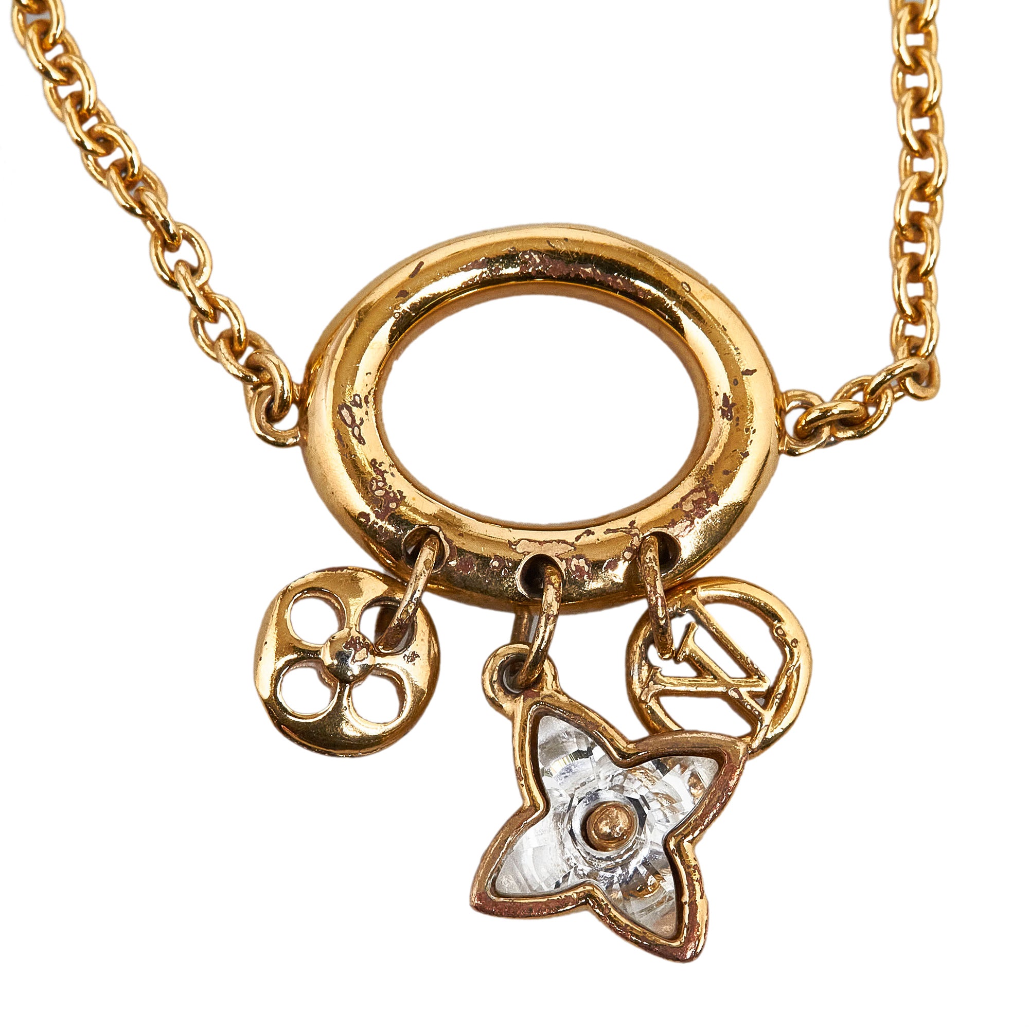 Louis Vuitton Gold My Blooming Strass Bracelet Golden Metal Gold