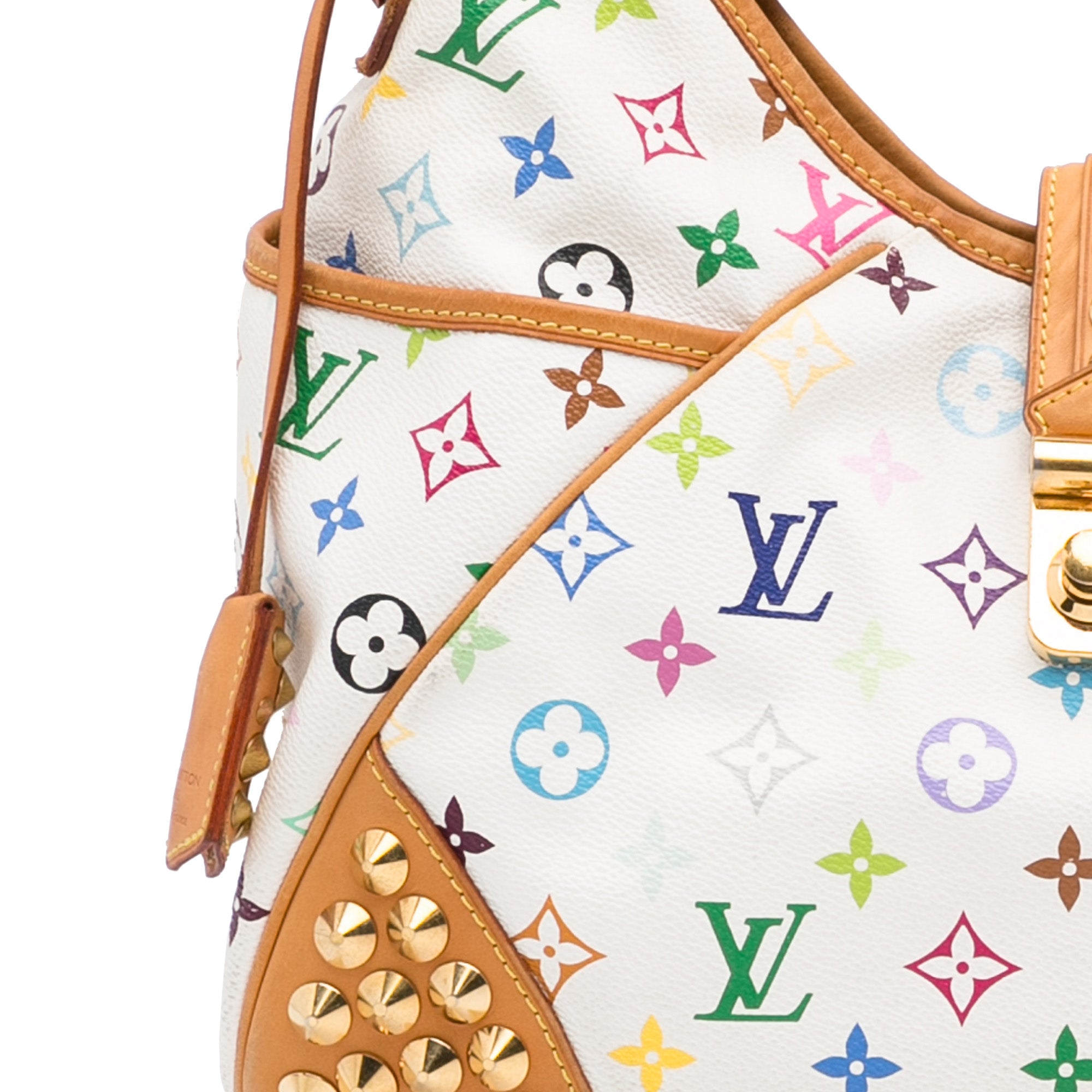 Louis Vuitton White Monogram Multicolor Chrissie MM Bag NEAR MINT CONDITION  💝