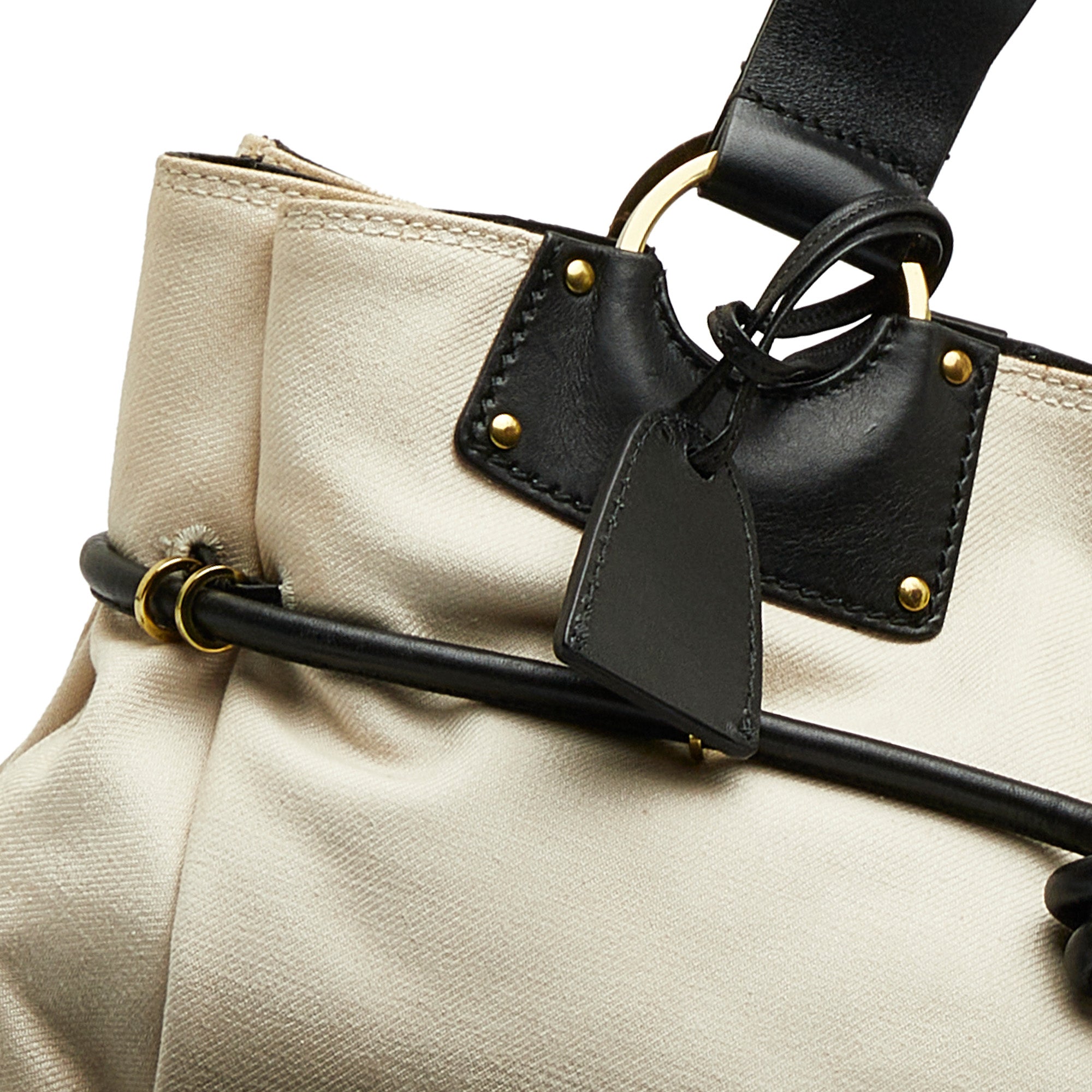 White Gucci Canvas Handbag - Designer Revival