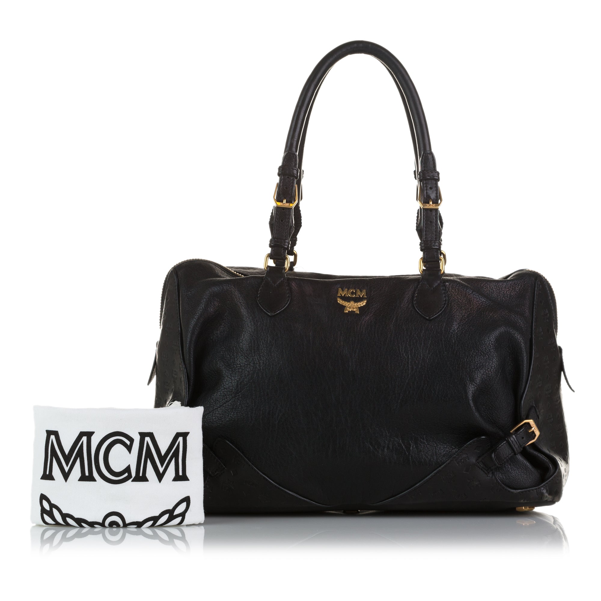 Mcm - Authenticated Handbag - Leather Black Plain for Women, Very Good Condition