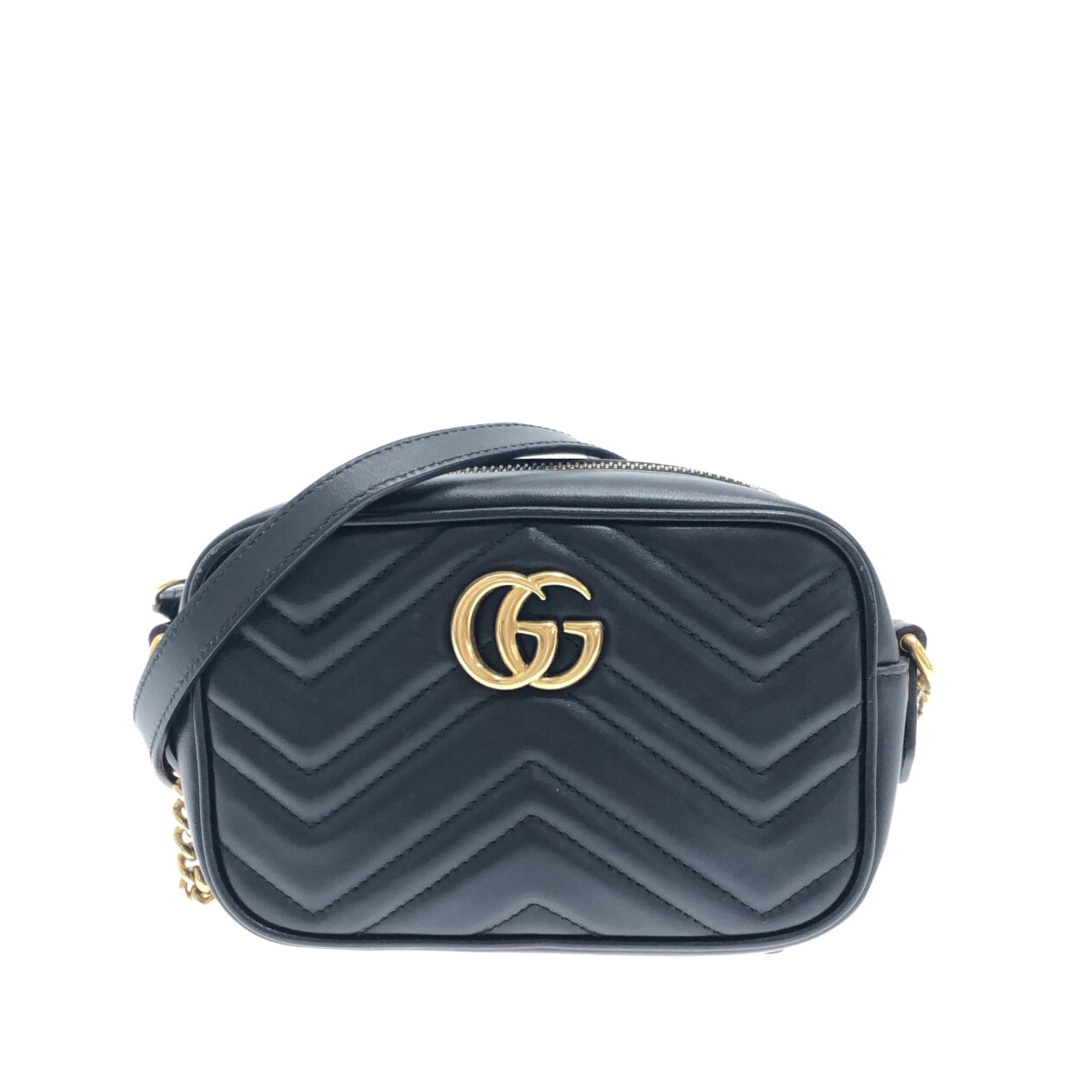 GG Marmont Mini Shoulder Bag in Black - Gucci