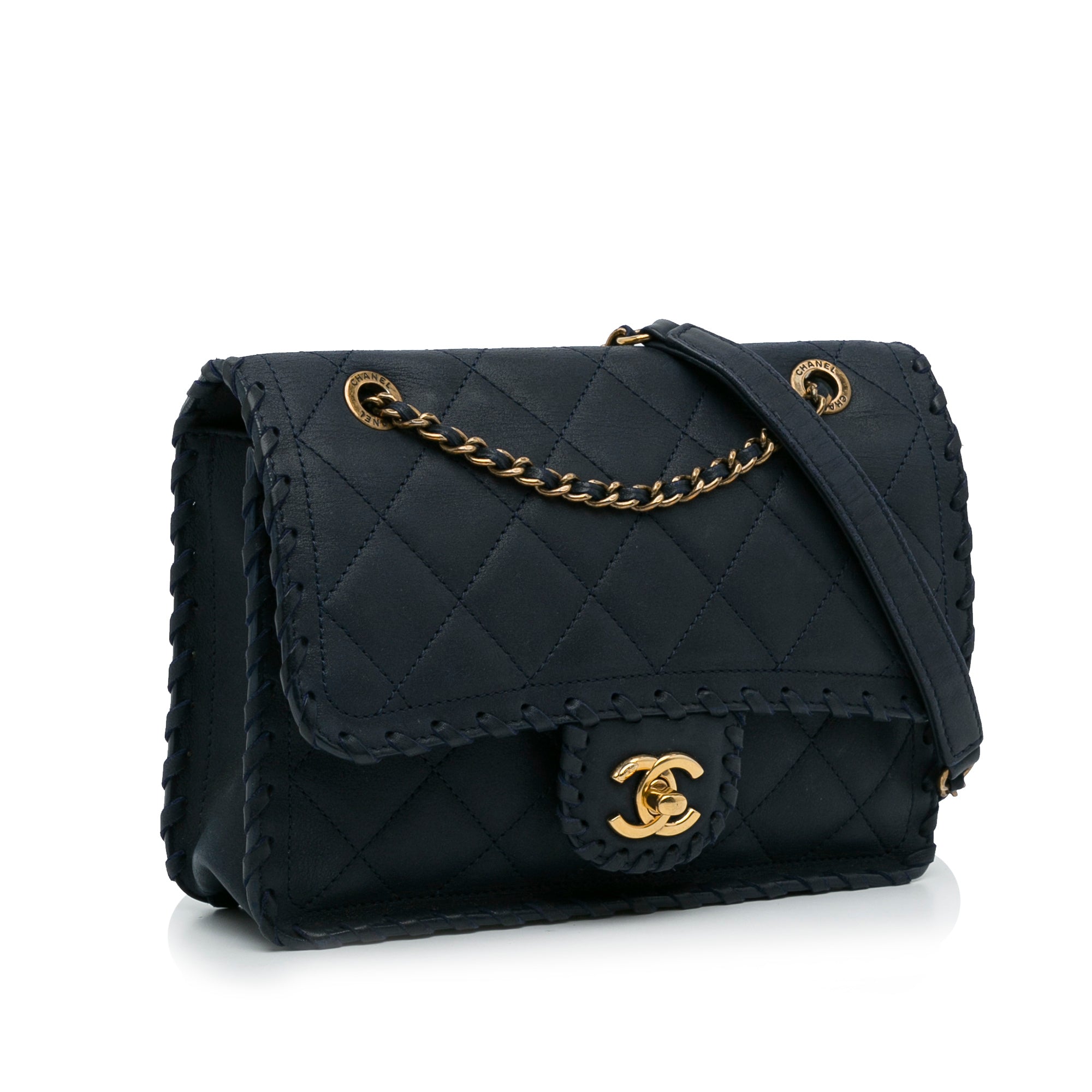 Blue Chanel Happy Stitch Flap Bag