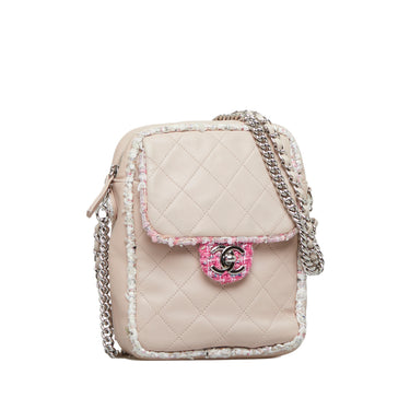Pink Chanel Elegant Tweed Crossbody - Designer Revival
