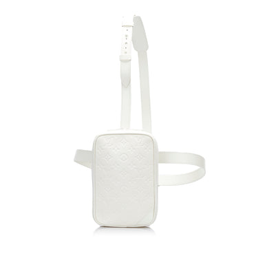 White Louis Vuitton Monogram Taurillon Utility Side Crossbody Bag - Designer Revival