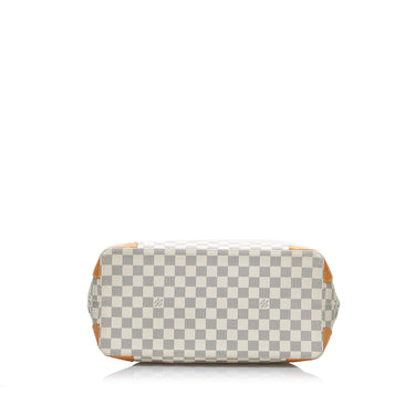 White Louis Vuitton Damier Azur Hampstead MM Tote Bag - Designer Revival