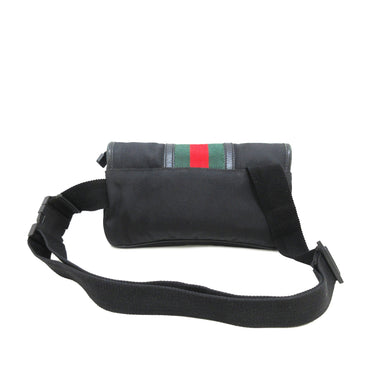 Black Gucci Interlocking G Web Belt Bag - Designer Revival