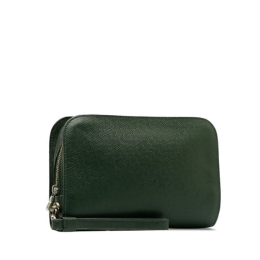 Green Louis Vuitton Taiga Baikal Clutch Bag - Designer Revival