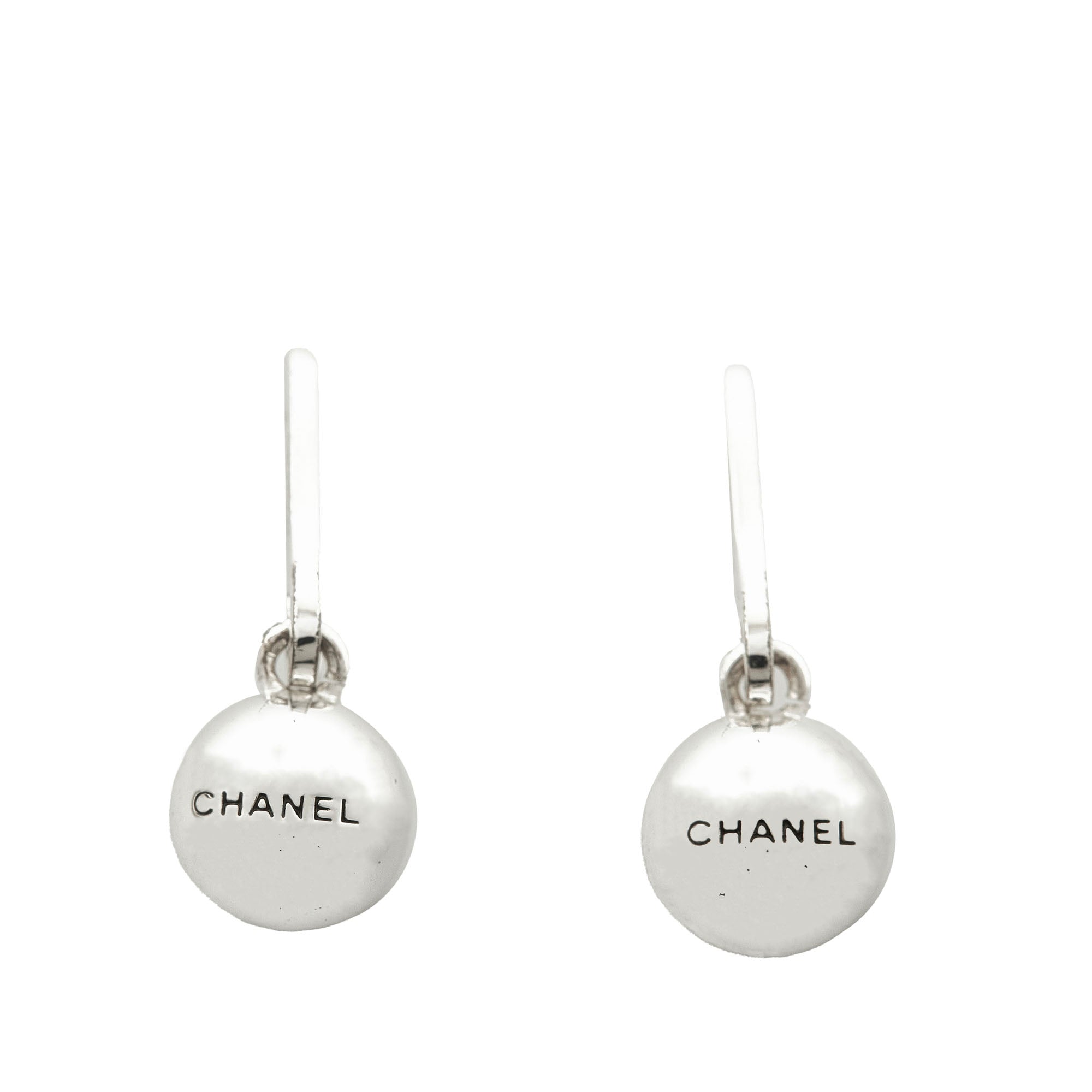 chanel earrings cc logo hoops
