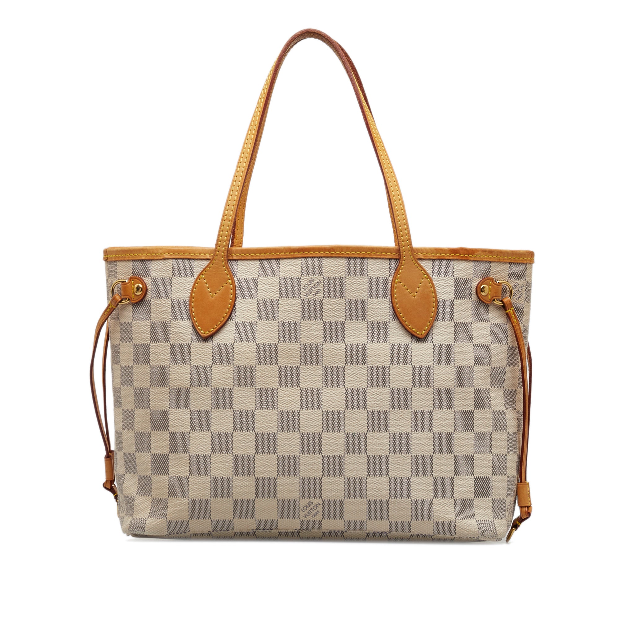 LOUIS VUITTON Neverfull MM Damier Azur Tote Bag White - Sold