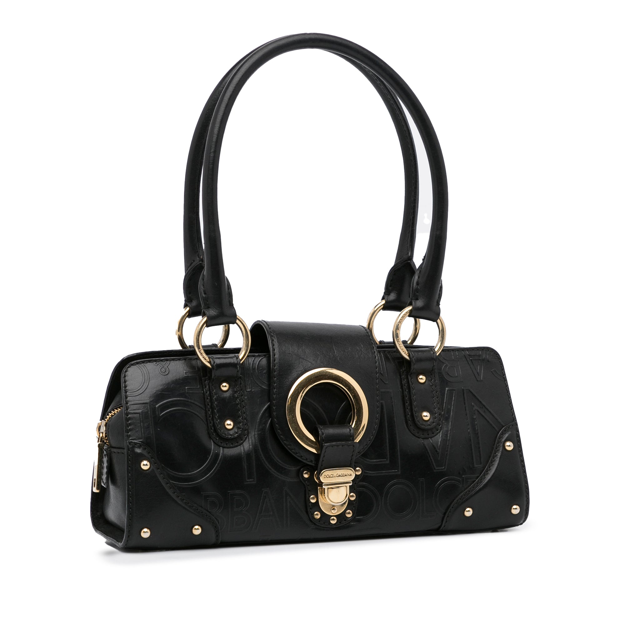 Dolce & Gabbana Patent Leather Crossbody Bag in Black