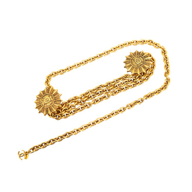 Gold Chanel Double Sun CC Chain-Link Belt