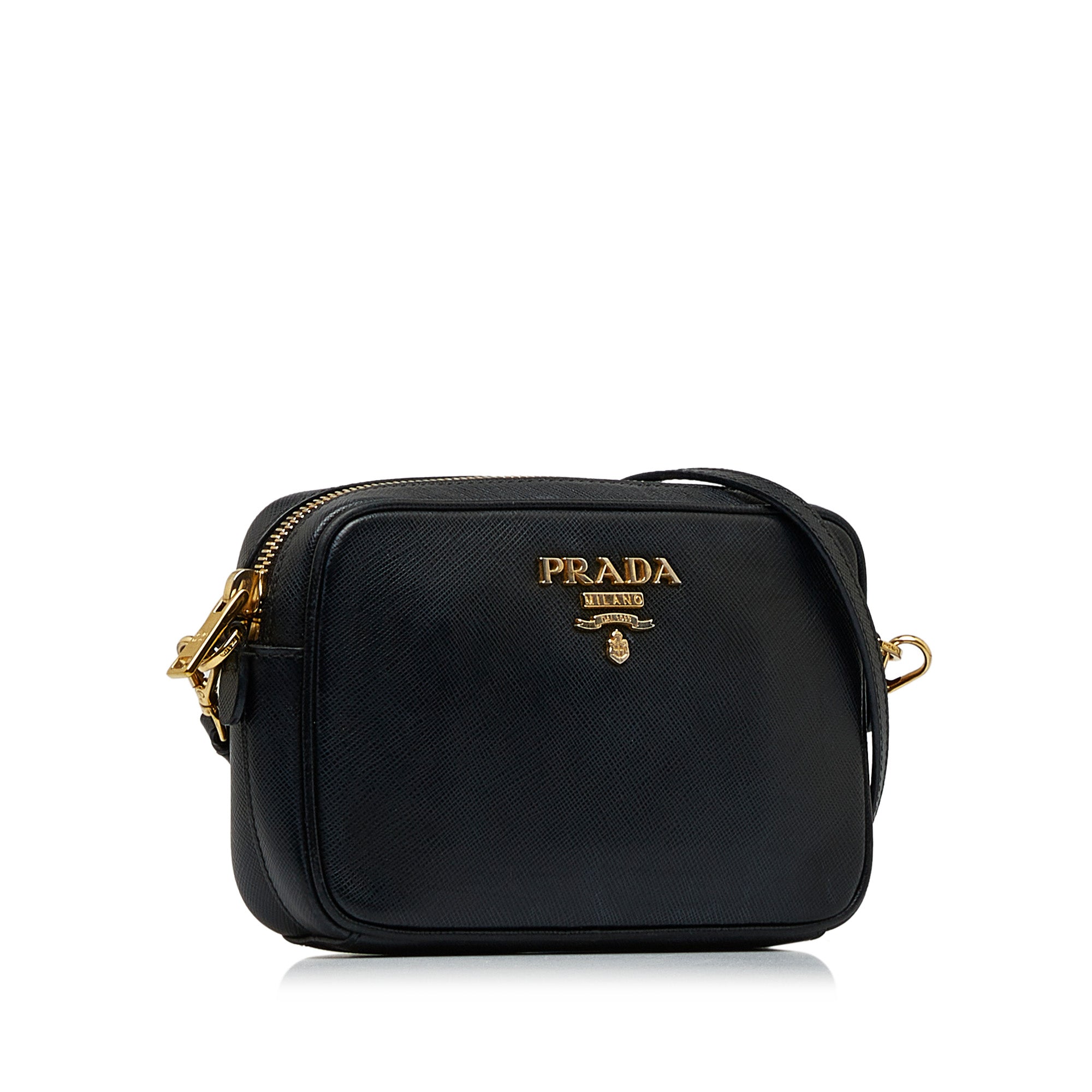Black Prada Saffiano Lux Camera Bag – Designer Revival