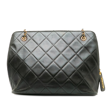 Black Chanel Matelasse Lambskin Leather Shoulder Bag - Designer Revival