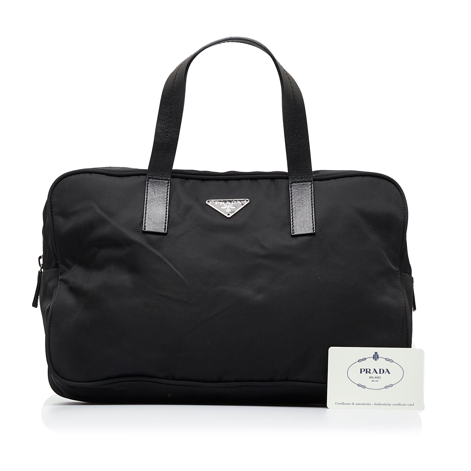 Prada Vintage Vela Duffle Bag - Black Luggage and Travel, Handbags