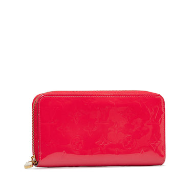 Red Louis Vuitton Monogram Vernis Zippy Wallet - Designer Revival