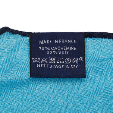 Blue Hermes Losange Silk Scarf Scarves - Designer Revival