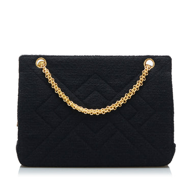 Black Chanel Classic Tweed Shoulder Bag - Designer Revival