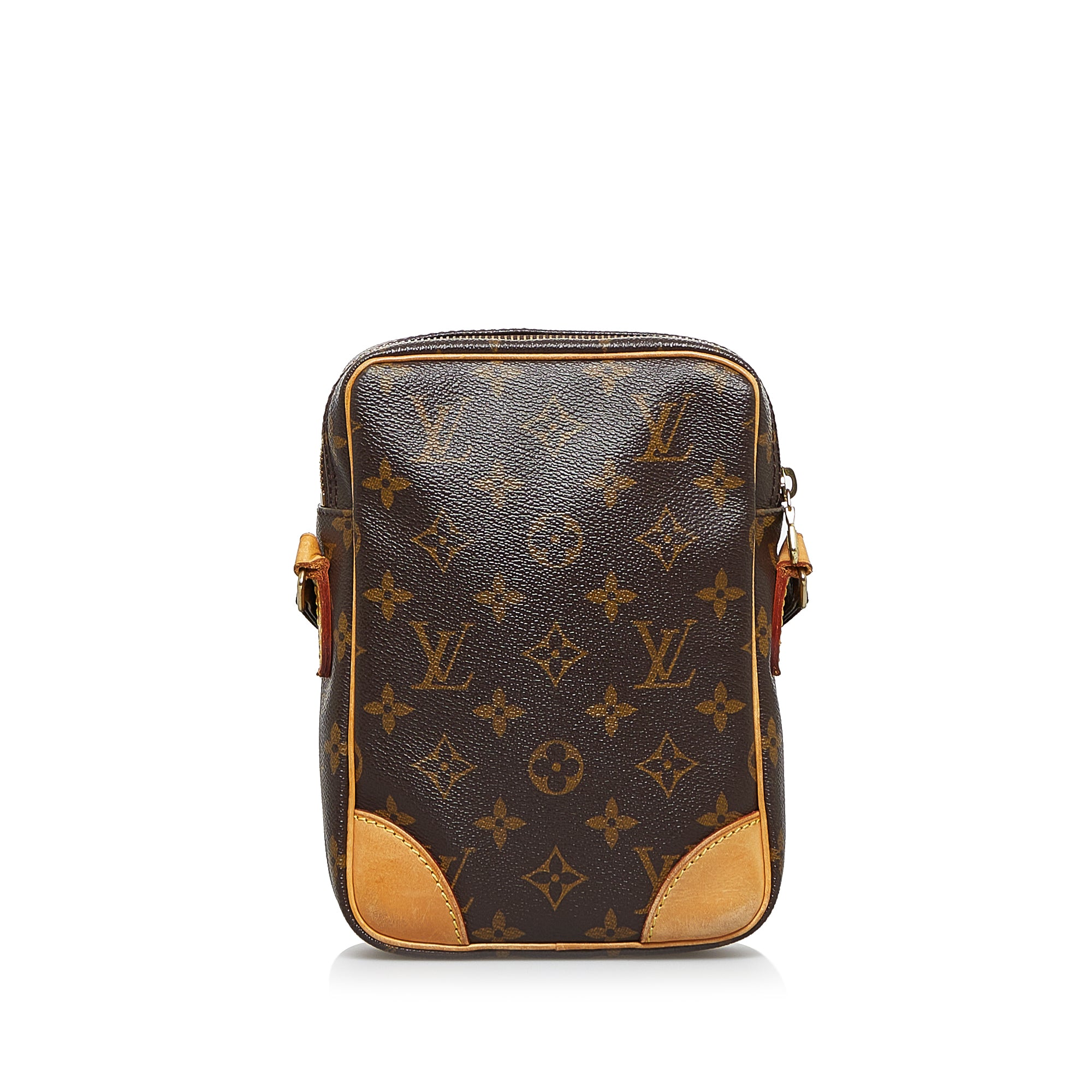 LOUIS VUITTON Authentic Women's Mini Danube Shoulder Bag Monogram Brown  Leather