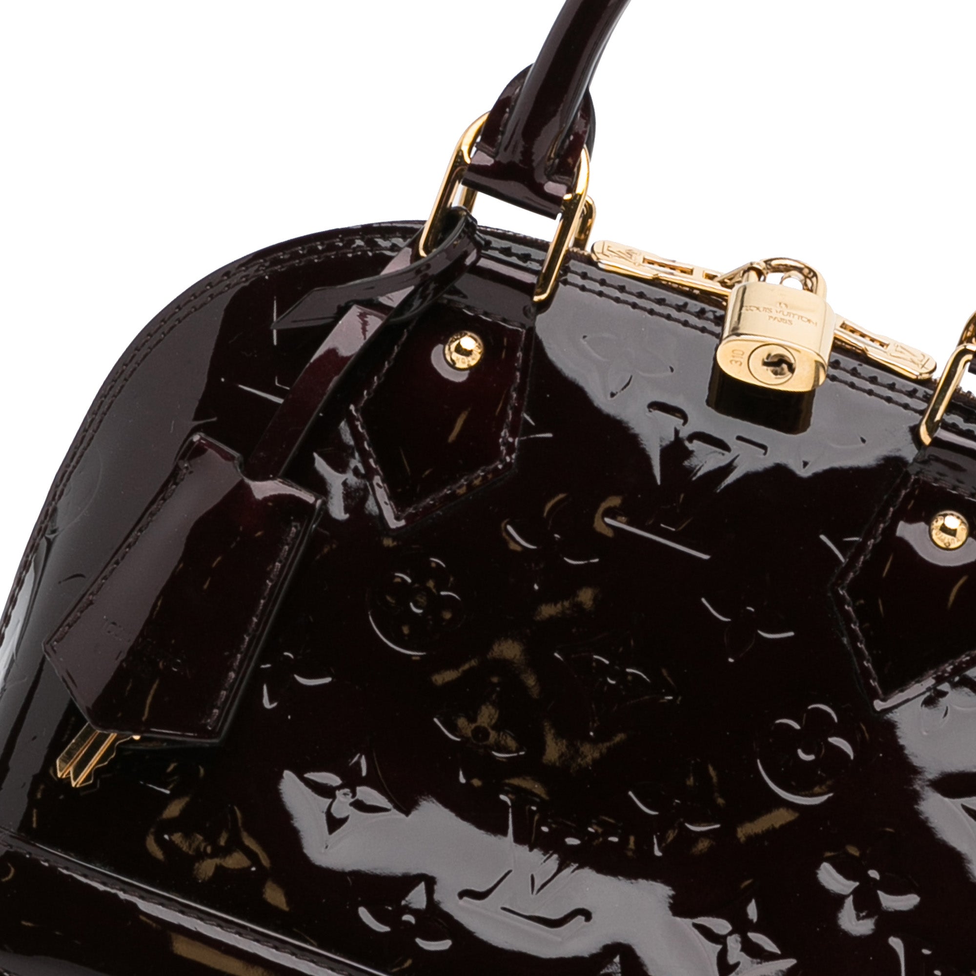 Louis Vuitton Alma BB Monogram Vernis Leather Crossbody Bag on