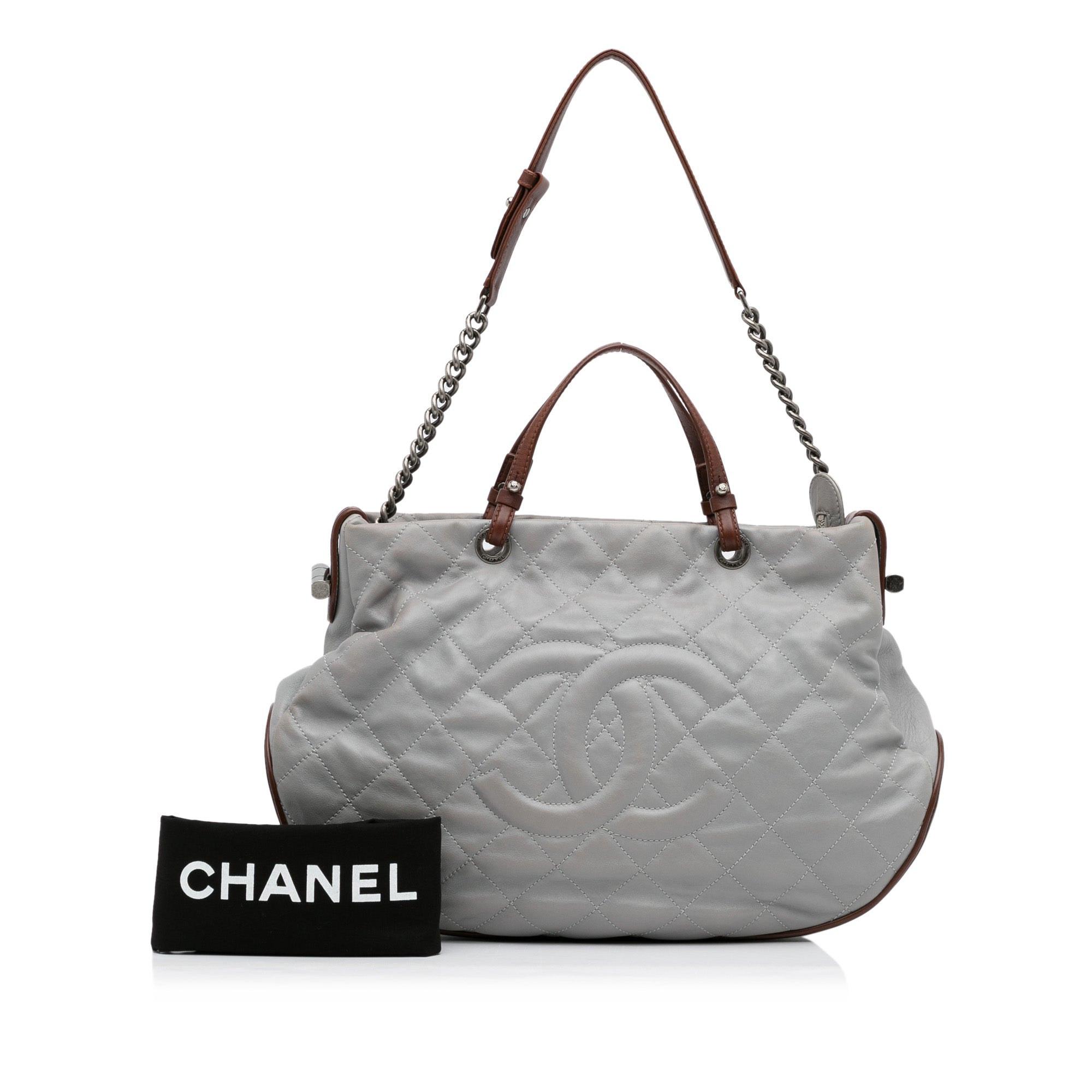 Chanel Vintage Diamond Stitch Boston Bag Quilted Lambskin Large Auction
