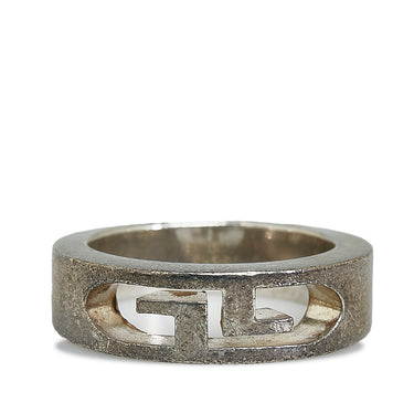 Silver Gucci Silver Tone Ring - Designer Revival