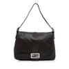 Black Fendi Leather Mamma Forever Shoulder Bag