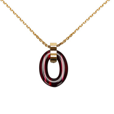 Gold Louis Vuitton Gimme-a-clue Pendant Necklace - Designer Revival