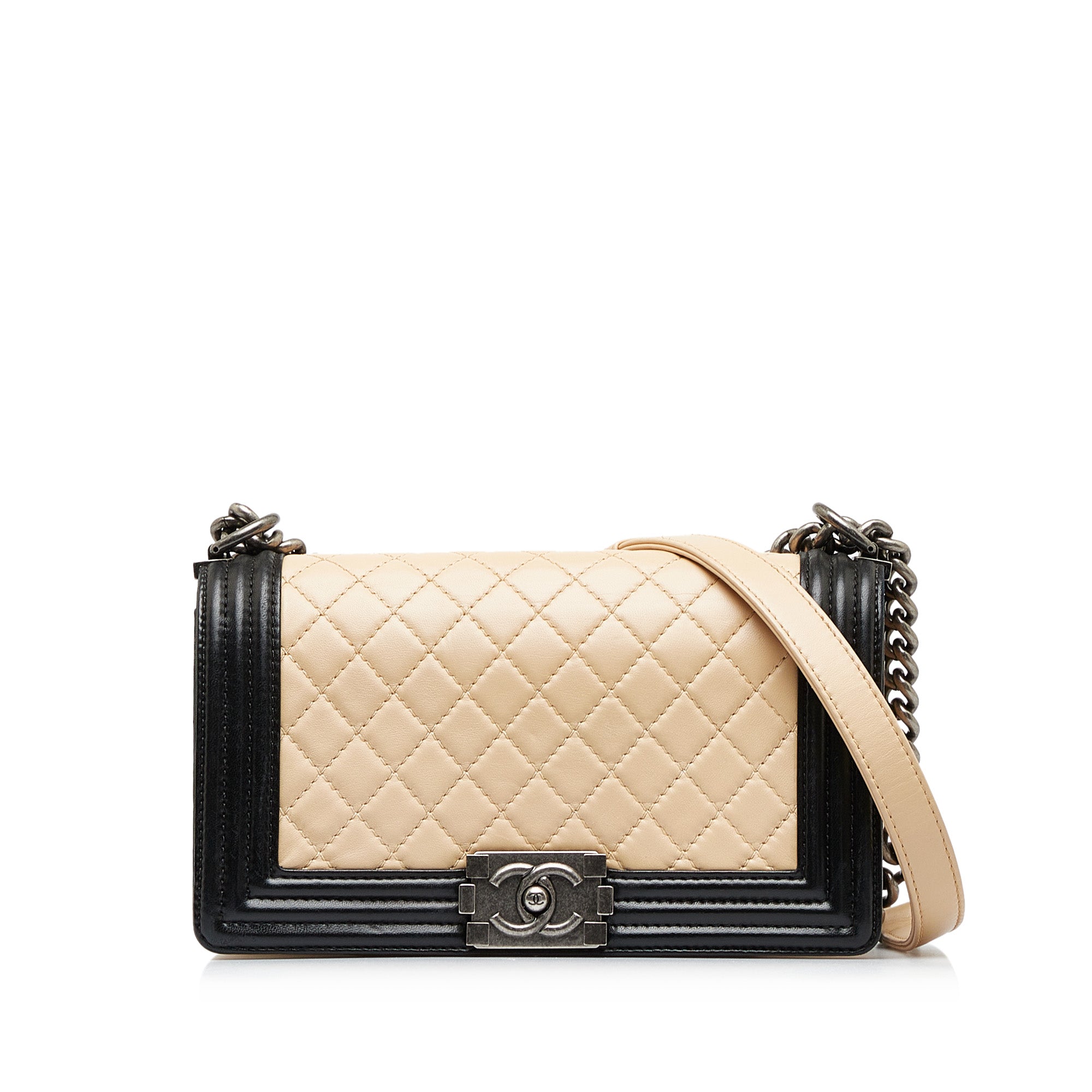 Chanel Large Flap Bag With Bi-Color Top Handle