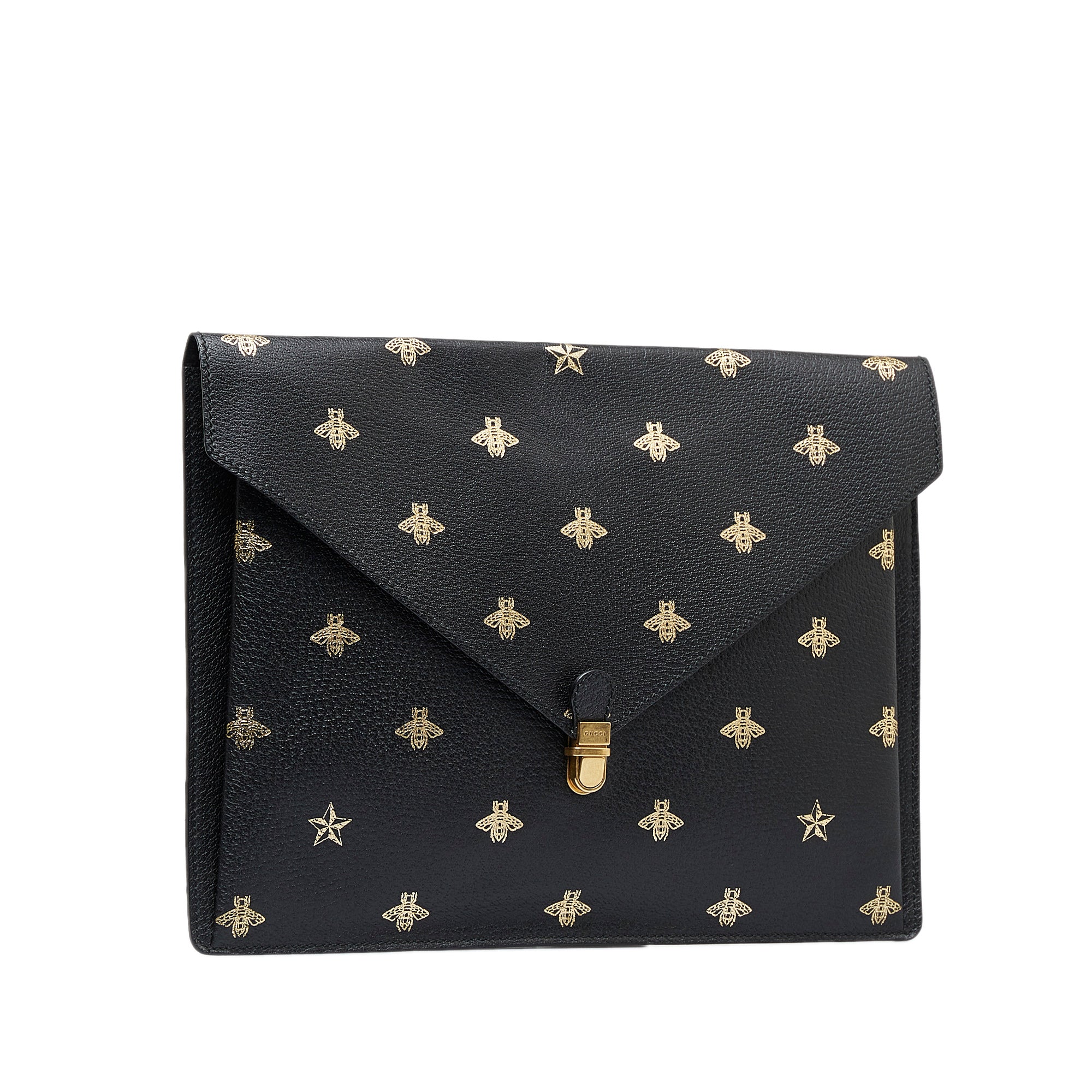 Gucci bee logo embellished bag  Gucci bee bag, Black gucci bag, Bags