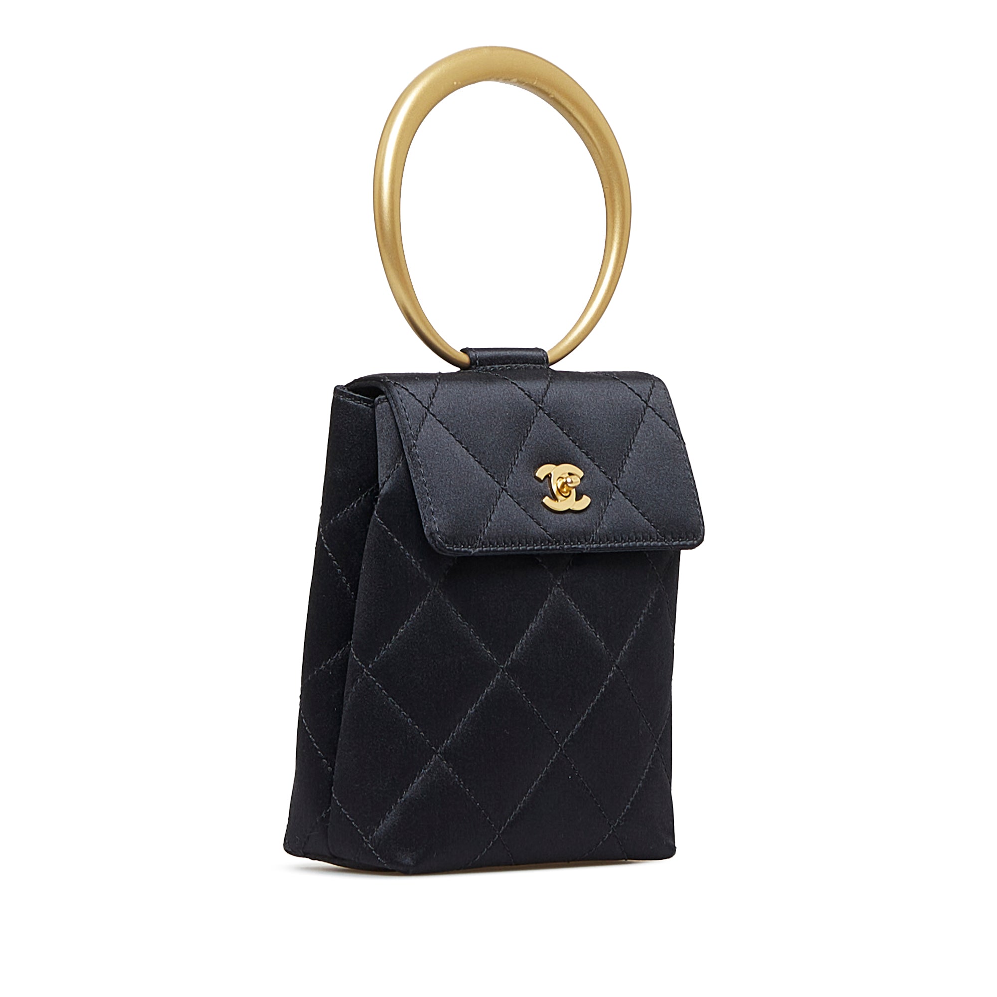 Black Chanel CC Matelasse Bracelet Handbag – Designer Revival