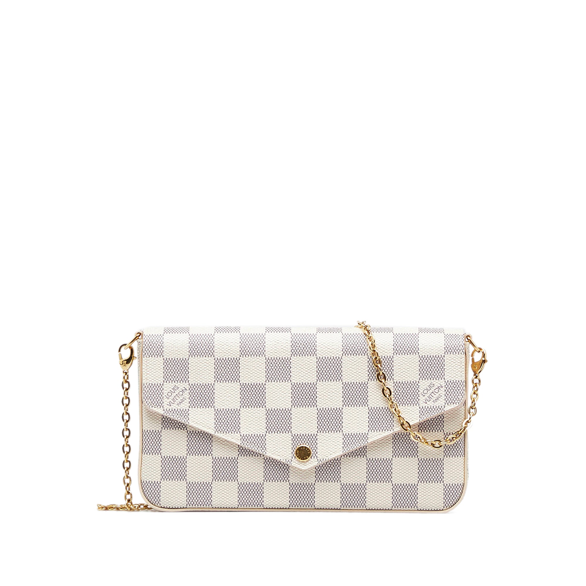 Louis Vuitton Saintonge Damier Azur Crossbody Bag White