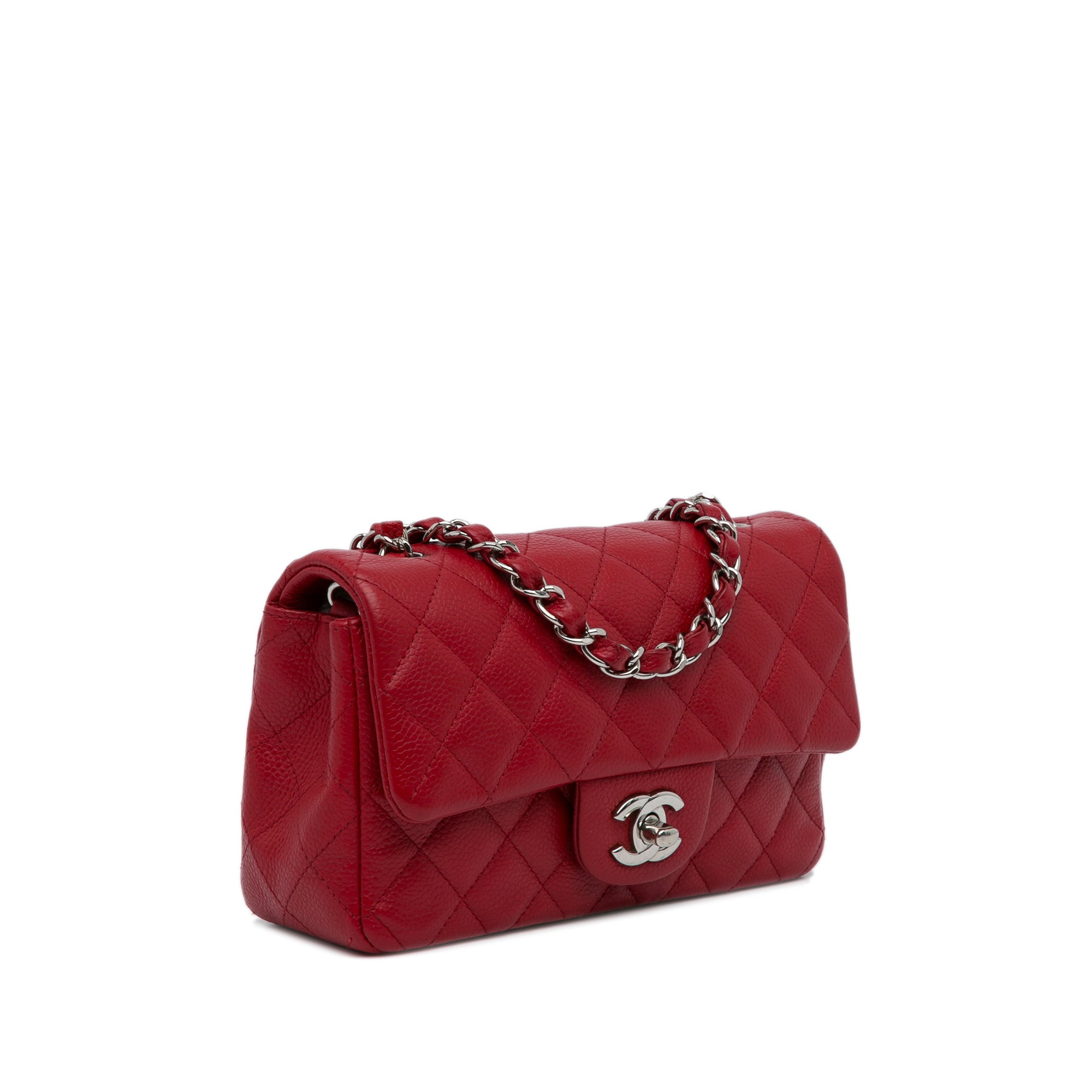 Red Chanel Mini Classic Lambskin Rectangular Single Flap Crossbody Bag –  Designer Revival