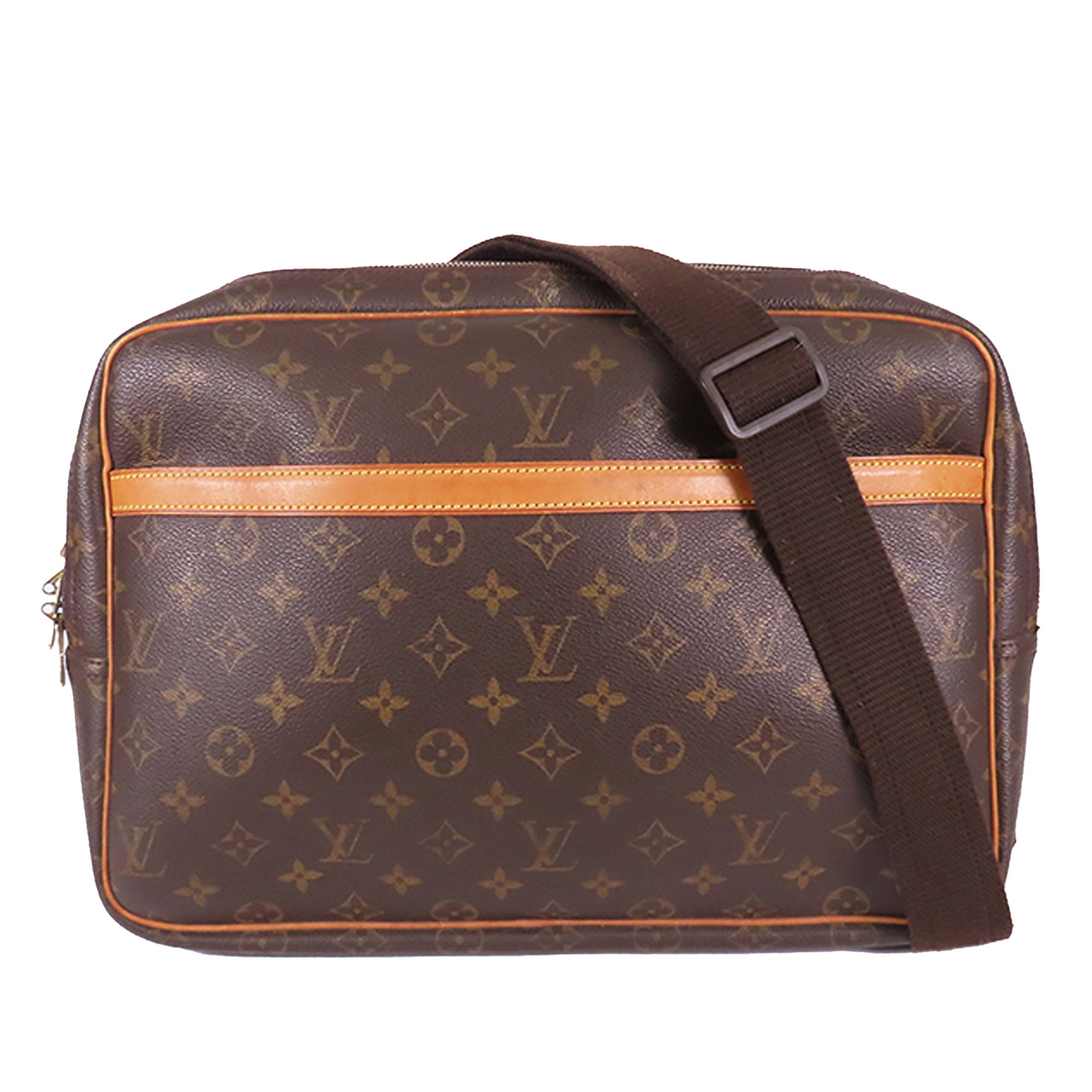Cra-wallonieShops Revival, Brown Louis Vuitton Monogram Reporter GM  Crossbody Bag