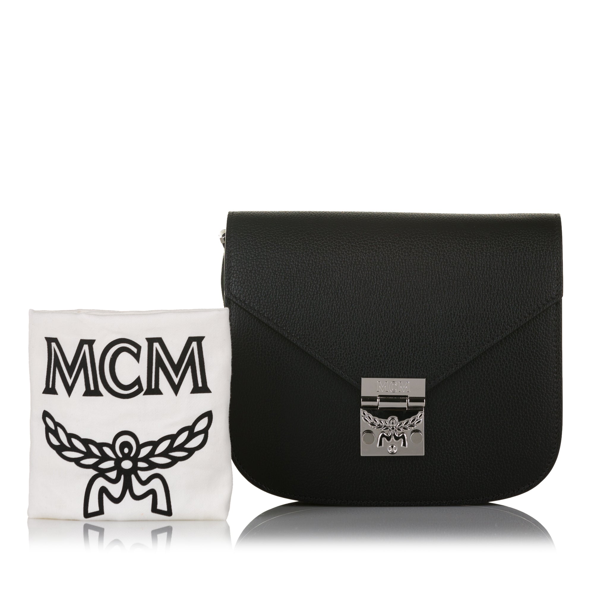 MCM MCM Women's Patricia Green / Black / White Leather Medium Crossbody Bag  • Fashion Brands Outlet