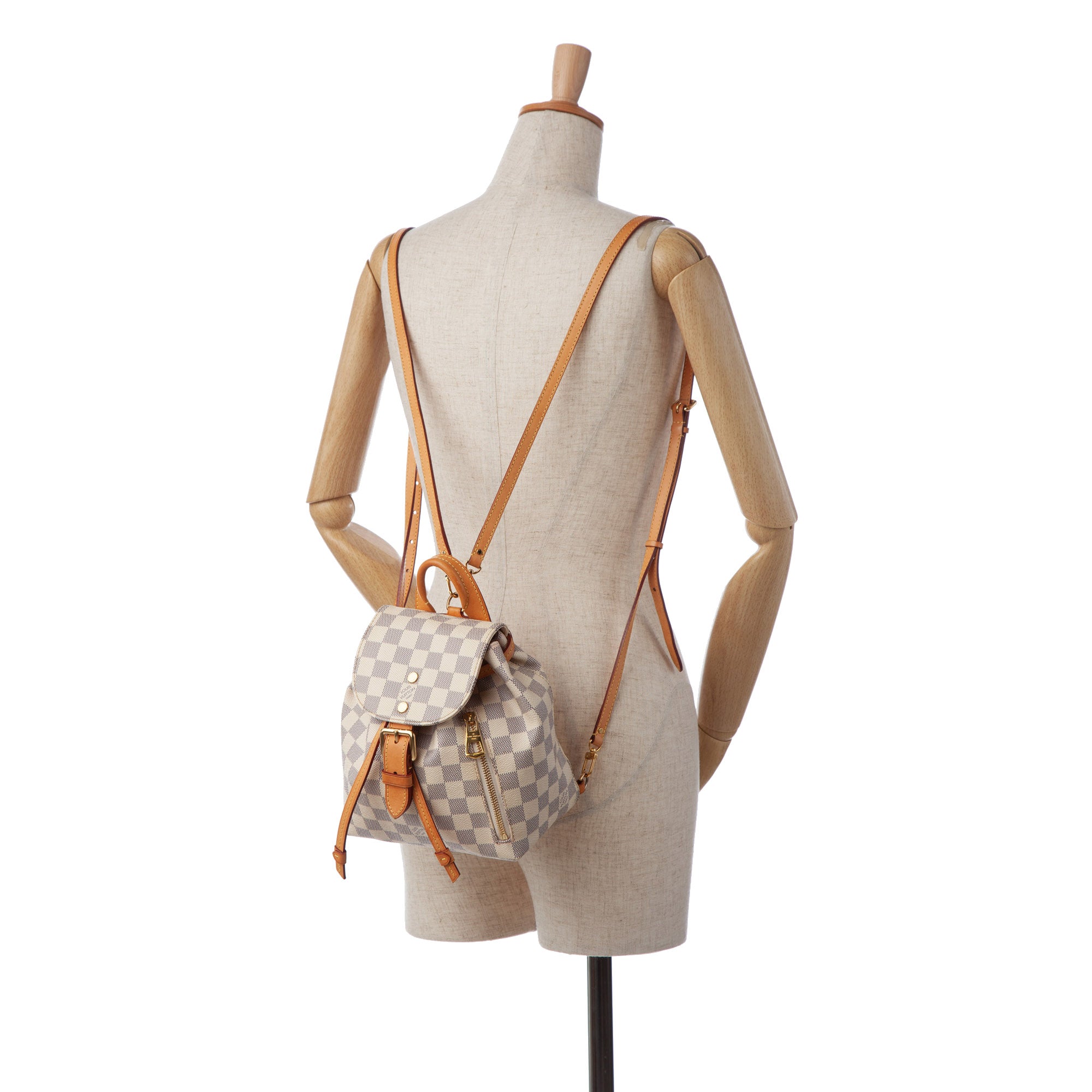 Louis Vuitton Sperone Damier Azur Backpack Bag White