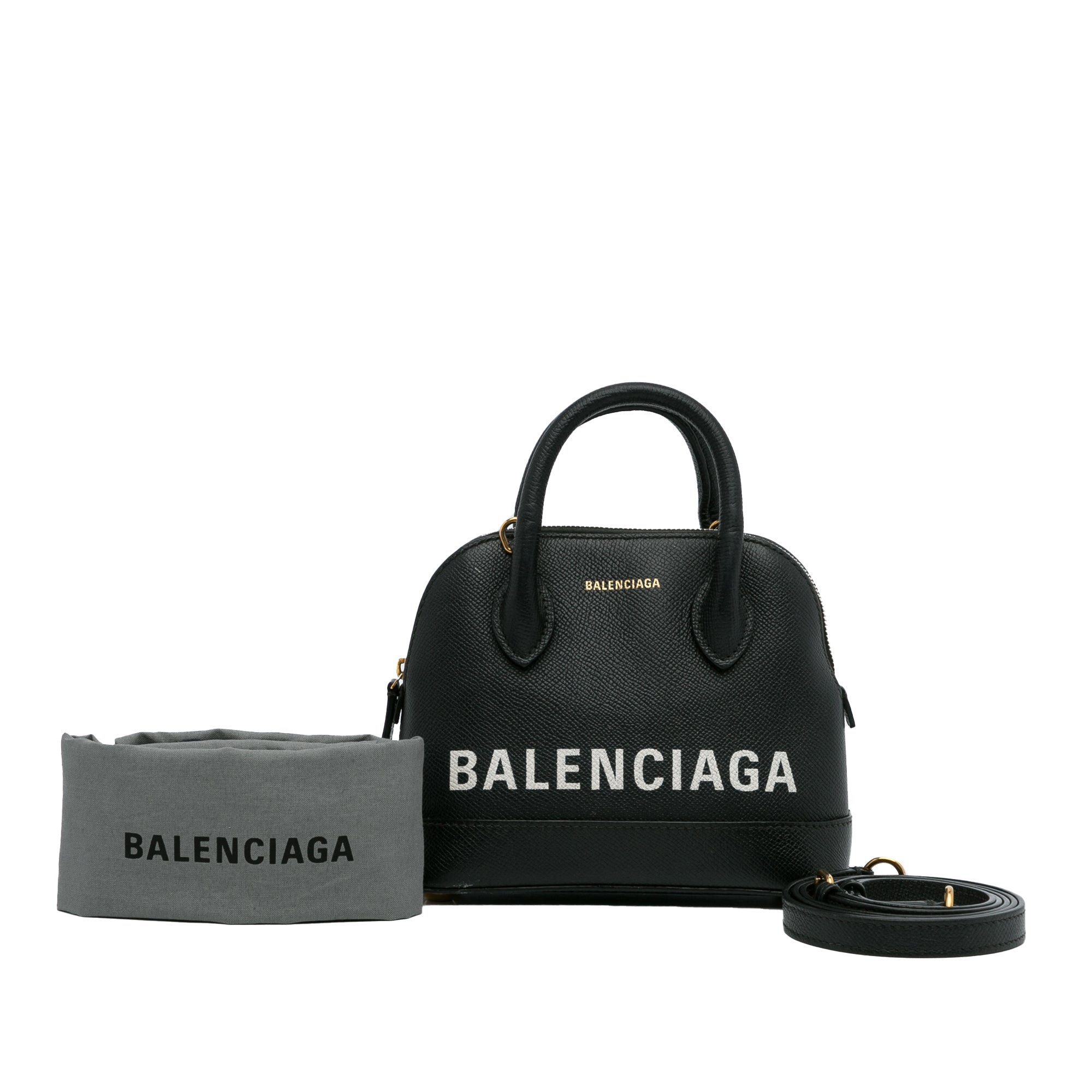 Balenciaga Black I Love Techno Ville Small Top Handle Bag