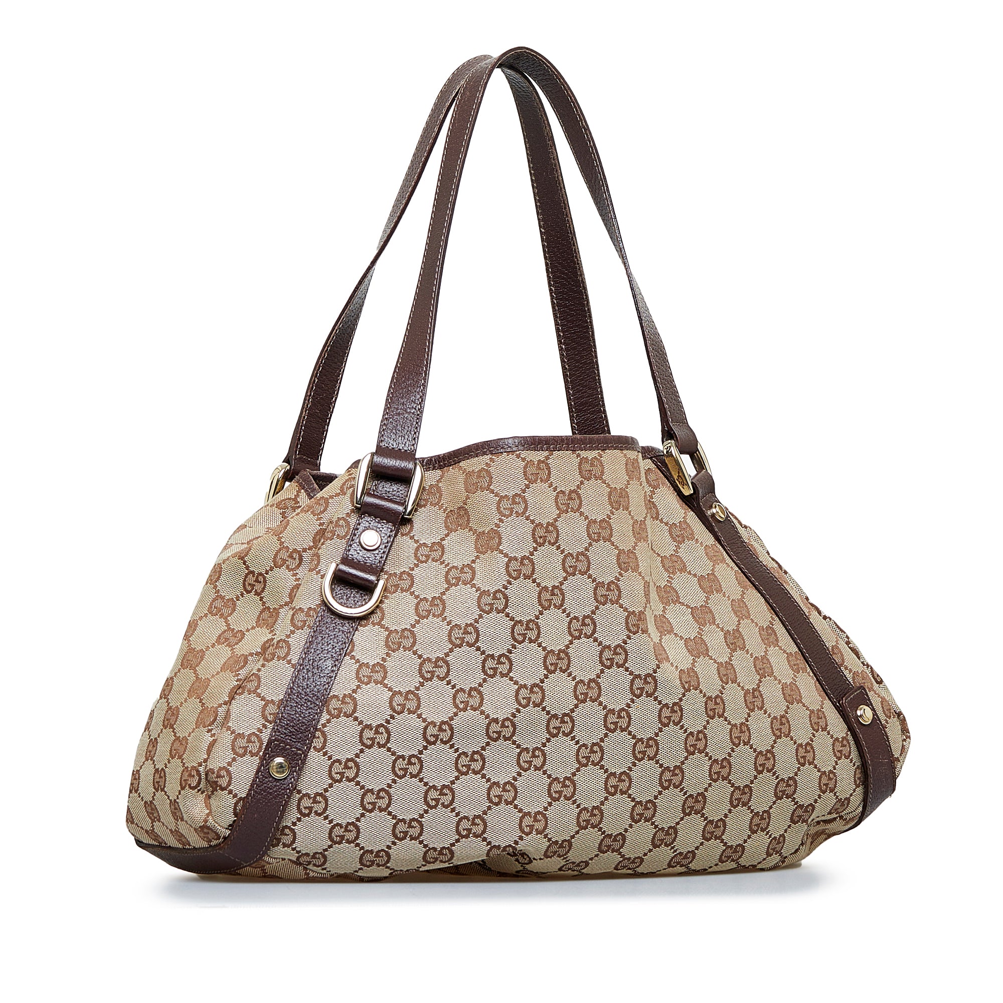 Brown Gucci GG Canvas Abbey D-Ring Handbag – Designer Revival