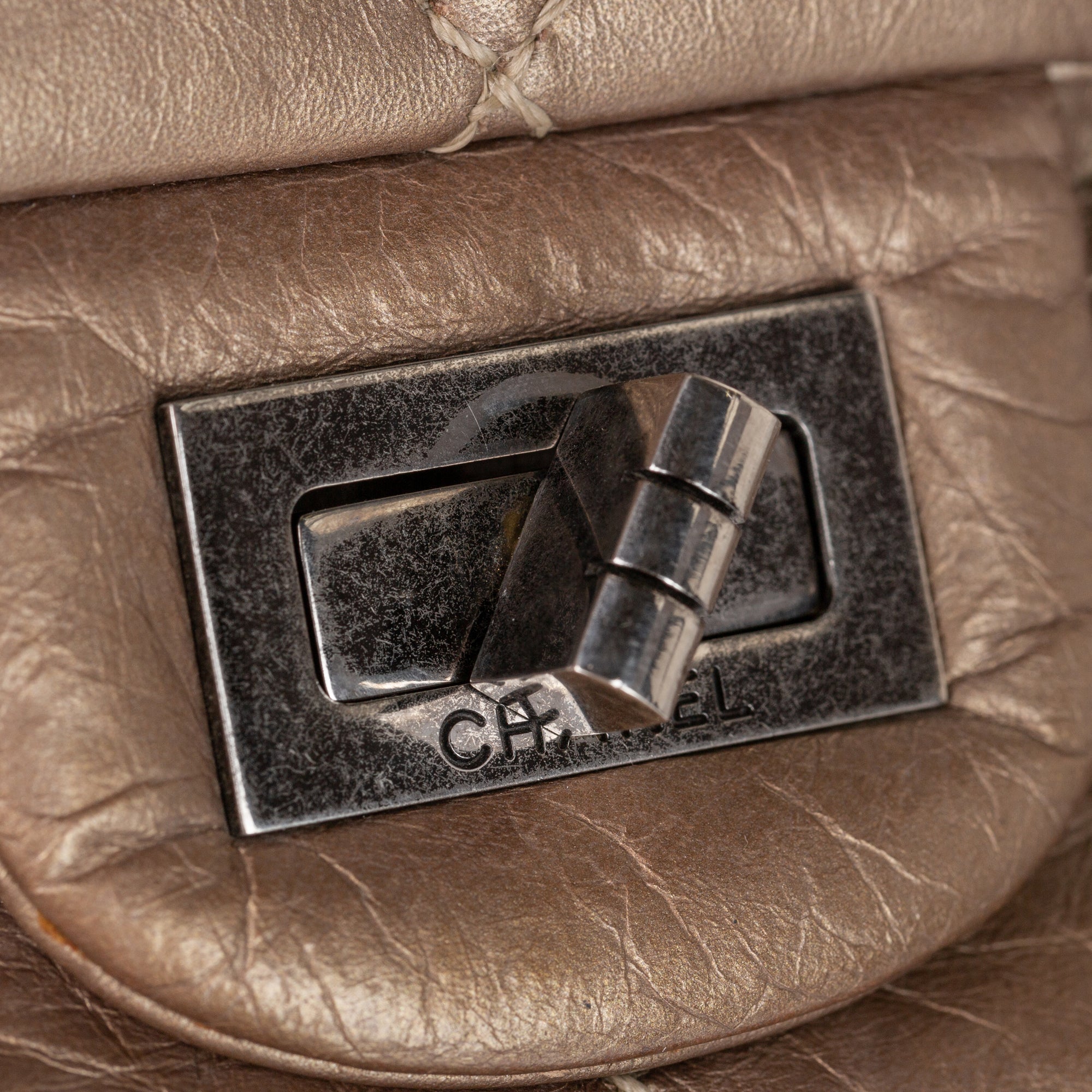 chanel metallic flap bag
