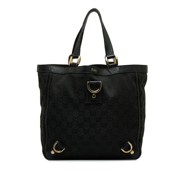Black Gucci GG Canvas Abbey D Ring Handbag - Designer Revival