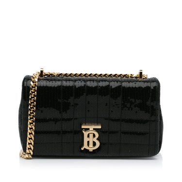 Black Burberry Small Sequin Lola Bag - Designer Revival
