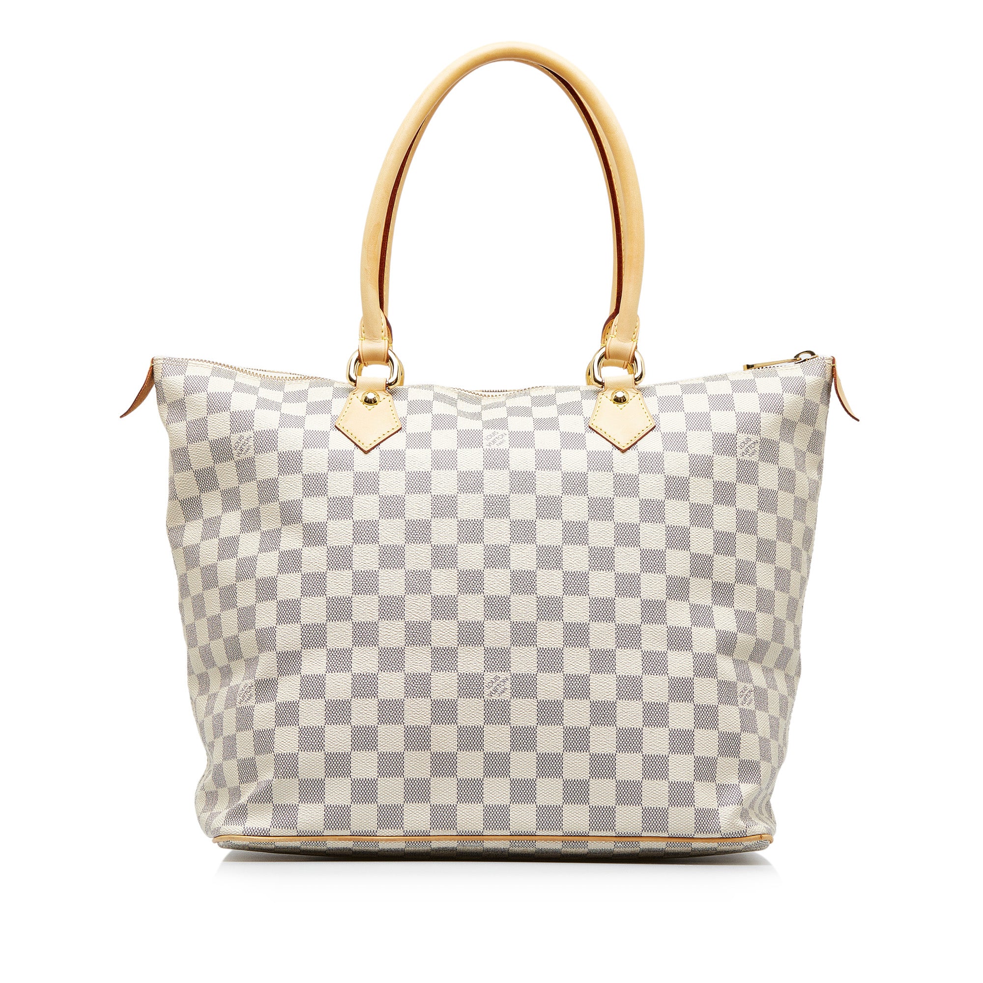 Authentic Louis Vuitton Damier Azur Saleya GM Shoulder Tote Bag