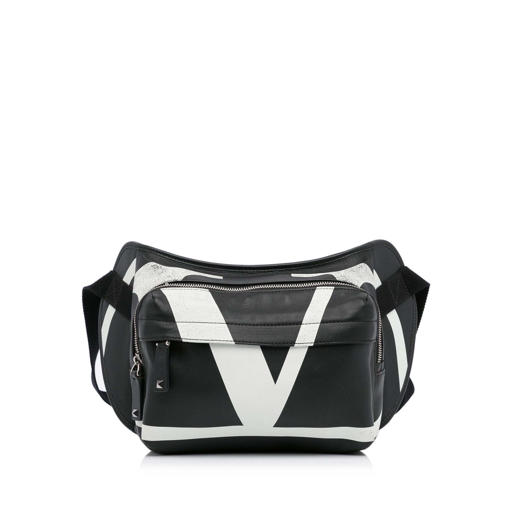 Black Valentino V Logo Belt Bag, AmaflightschoolShops Revival