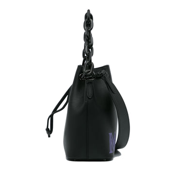 Black MCM Mini Leather Bucket Bag - Designer Revival