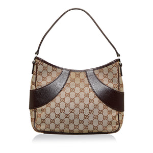 Brown Gucci GG Canvas Shoulder Bag