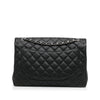 Black Chanel Maxi Classic Caviar Double Flap Shoulder Bag